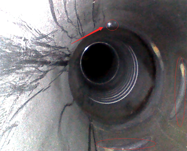 CIE便攜式汽車(chē)內(nèi)窺鏡觀測(cè)到的汽車(chē)發(fā)動(dòng)機(jī)內(nèi)細(xì)小缺陷情況