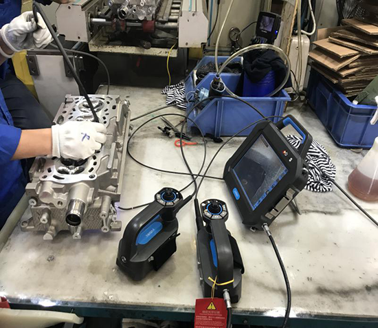 SIE百萬像素工業(yè)內(nèi)窺鏡鑄造分廠、鑄造廠、精加工廠演示現(xiàn)場