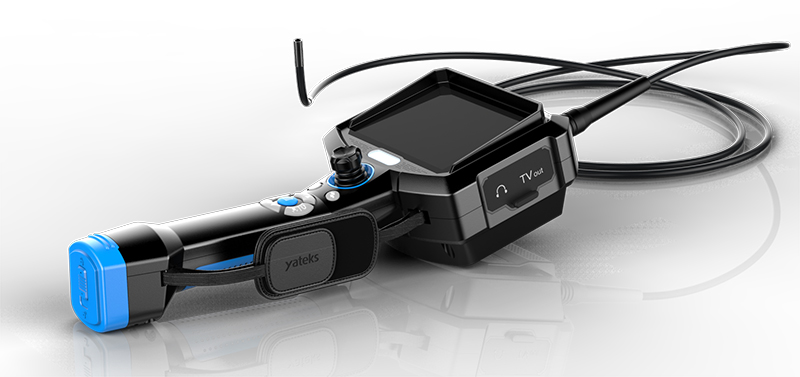 HIE手持式內(nèi)窺鏡手柄+綁帶，單手即可完成所有操作，長(zhǎng)時(shí)間使用輕松、易操作